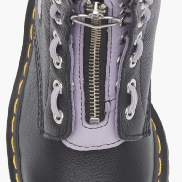 NEW Dr. Martens Black Purple 1460 Zip Heart Lug Sole - Picture 8 of 8